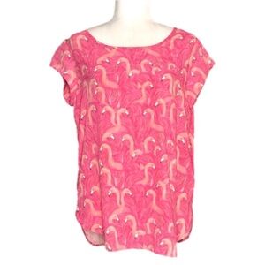 Only pink flamingo blouse